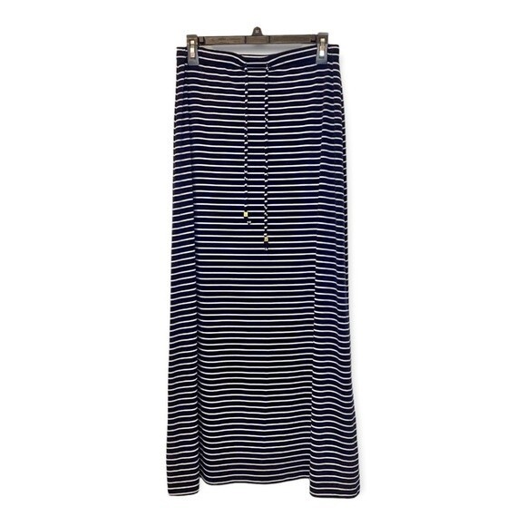 Michael Kors Blue & White Striped Maxi Skirt - Size Small - EUC - Picture 2 of 10